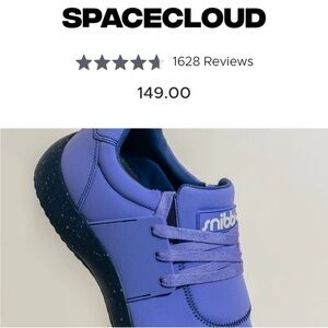 NWOB SNIBBS Spacecloud Lace Up Non Slip Water Resistant Work Sneaker in Moonwalk